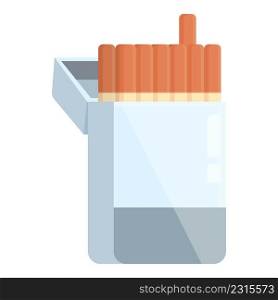 Cigarette pack icon cartoon vector. Cigar smoke. Nicotine cigaret. Cigarette pack icon cartoon vector. Cigar smoke