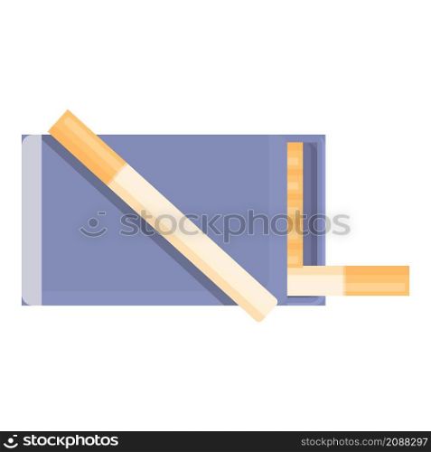 Cigarette package icon cartoon vector. Tobacco pack. Cigar packet. Cigarette package icon cartoon vector. Tobacco pack
