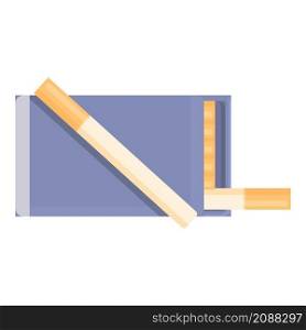 Cigarette package icon cartoon vector. Tobacco pack. Cigar packet. Cigarette package icon cartoon vector. Tobacco pack