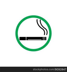 Cigarette place and no smoking symbol,icon vector illustration design template.