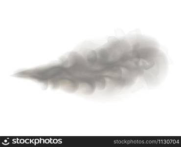 Cigarette, vape steam smoke breathe out puff. White fog smog isolated white background. Vector illustration. Vape steam smoke exhale puff vector illustration