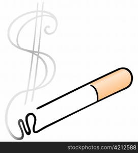 Cigarette with smoke