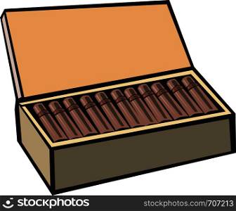 Cigars in a box vector illustration eps 10