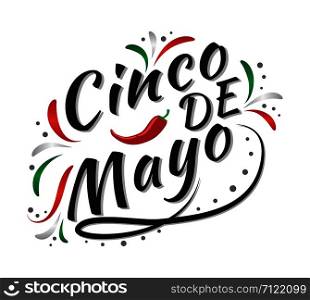 Cinco de Mayo mexican greeting card. Vector illustration.. Cinco de Mayo mexican greeting card. Vector illustration