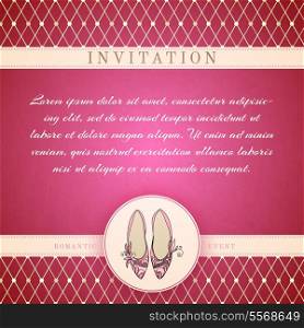 Cinderella princess invitation card template vector illustration