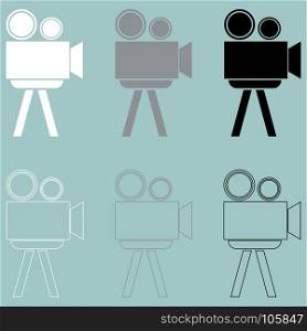 Cine projector or filmprojector icon.. Cine projector or filmprojector icon it is set.