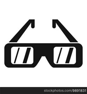 Cinema 3d glasses icon. Simple illustration of cinema 3d glasses vector icon for web design isolated on white background. Cinema 3d glasses icon, simple style