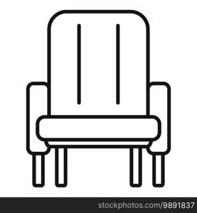 Cinema armchair icon. Outline cinema armchair vector icon for web design isolated on white background. Cinema armchair icon, outline style