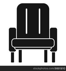 Cinema armchair icon. Simple illustration of cinema armchair vector icon for web design isolated on white background. Cinema armchair icon, simple style