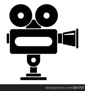 Cinema camera icon. Simple illustration of cinema camera vector icon for web design isolated on white background. Cinema camera icon, simple style
