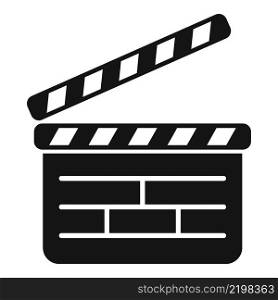 Cinema clapper icon simple vector. Video film. Camera festival. Cinema clapper icon simple vector. Video film