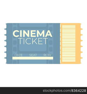 Cinema coupon icon cartoon vector. Movie ticket. Film event. Cinema coupon icon cartoon vector. Movie ticket