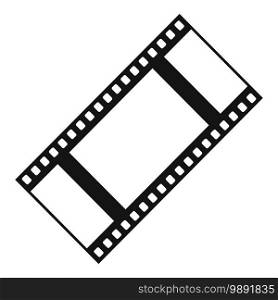 Cinema film icon. Simple illustration of cinema film vector icon for web design isolated on white background. Cinema film icon, simple style