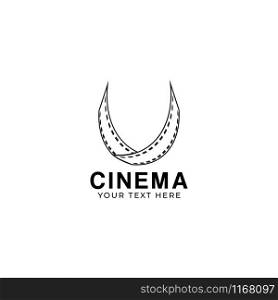 Cinema filmstrip graphic design template isolated