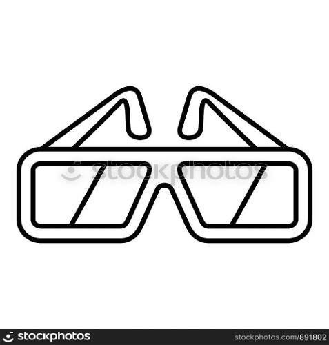 Cinema glasses icon. Outline cinema glasses vector icon for web design isolated on white background. Cinema glasses icon, outline style