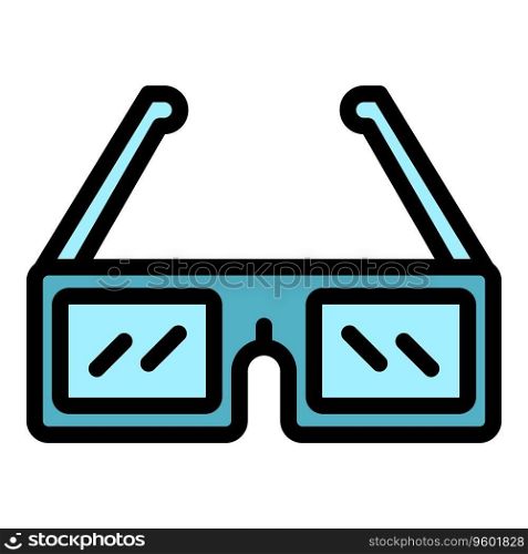 Cinema glasses icon outline vector. Auto drive. Car drive color flat. Cinema glasses icon vector flat