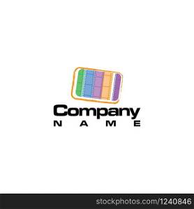 Cinema logo movie emblem template . Movie Production Logo .Film Camera Logo Template . film strip cinema.