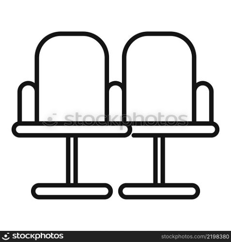 Cinema movie chair icon outline vector. Video film. Cinematography festival. Cinema movie chair icon outline vector. Video film
