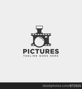 cinema picture photography simple logo template vector illustration- vector. cinema picture photography simple logo template vector illustration