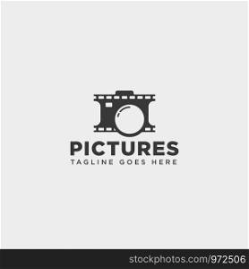 cinema picture photography simple logo template vector illustration- vector. cinema picture photography simple logo template vector illustration