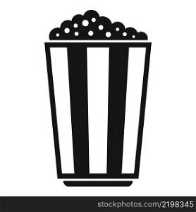 Cinema popcorn icon simple vector. Movie festival. Video horror. Cinema popcorn icon simple vector. Movie festival