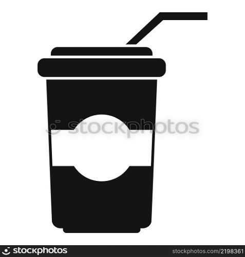 Cinema soda cup icon simple vector. Video film. Festival reel. Cinema soda cup icon simple vector. Video film