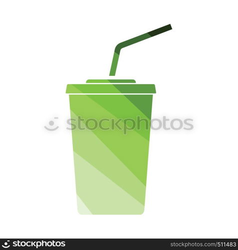 Cinema soda drink icon. Flat color design. Vector illustration.