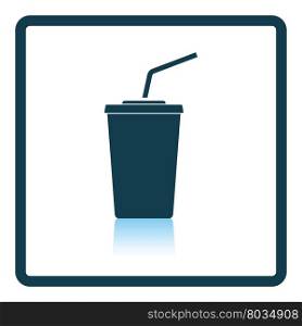 Cinema soda drink icon. Shadow reflection design. Vector illustration.