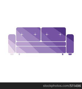 Cinema sofa icon. Flat color design. Vector illustration.