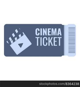 Cinema template icon cartoon vector. Movie coupon. Entry show. Cinema template icon cartoon vector. Movie coupon