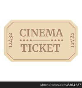 Cinema ticket admission icon cartoon vector. Movie event. Paper show. Cinema ticket admission icon cartoon vector. Movie event
