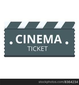 Cinema ticket concert icon cartoon vector. Movie template. Festival seat. Cinema ticket concert icon cartoon vector. Movie template