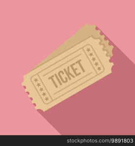 Cinema tickets icon. Flat illustration of cinema tickets vector icon for web design. Cinema tickets icon, flat style