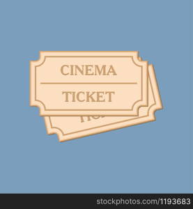 Cinema tickets icon isolated, vector illustration. Cinema tickets icon, vector illustration