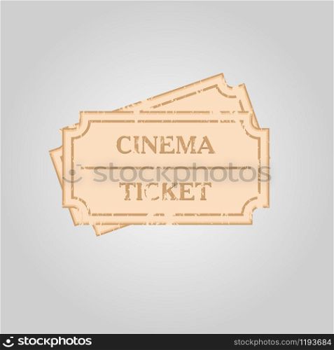 Cinema tickets icon isolated, vector illustration. Cinema tickets icon, vector illustration