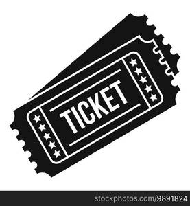 Cinema tickets icon. Simple illustration of cinema tickets vector icon for web design isolated on white background. Cinema tickets icon, simple style