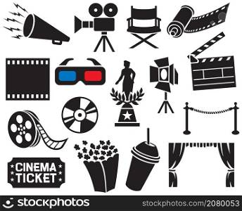 Cinema vector icons collection
