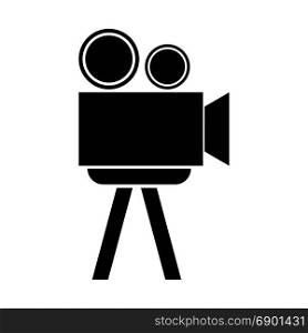 Cinematograph the black color icon.. Cinematograph icon.