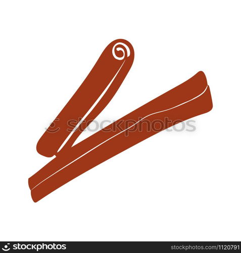 Cinnamon sticks hand painting watercolor illustration closeup isolated on white background. Hand painting on paper. Cinnamon sticks hand painting watercolor illustration closeup isolated on white background.