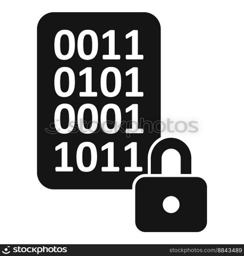 Cipher data number icon simple vector. Lock code. Enigma machine. Cipher data number icon simple vector. Lock code