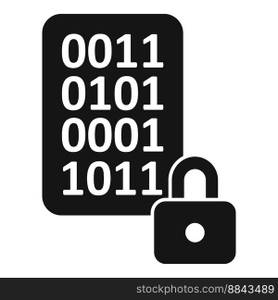 Cipher data number icon simple vector. Lock code. Enigma machine. Cipher data number icon simple vector. Lock code