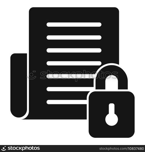 Cipher document icon simple vector. Data encryption. Lock code. Cipher document icon simple vector. Data encryption