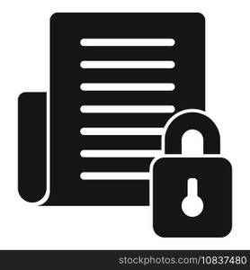 Cipher document icon simple vector. Data encryption. Lock code. Cipher document icon simple vector. Data encryption
