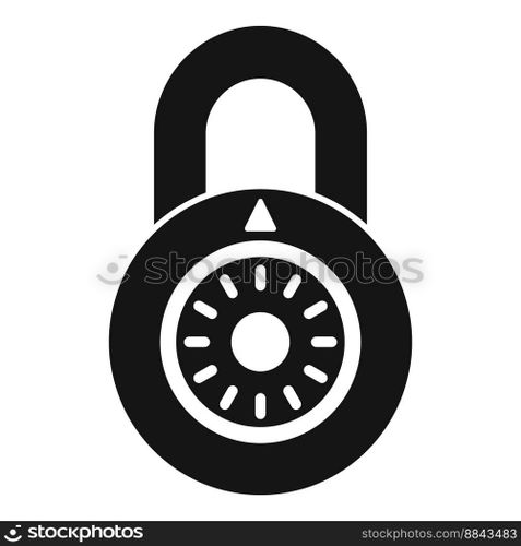 Cipher padlock icon simple vector. Security code. Unlock secure. Cipher padlock icon simple vector. Security code