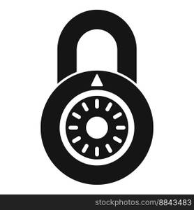Cipher padlock icon simple vector. Security code. Unlock secure. Cipher padlock icon simple vector. Security code