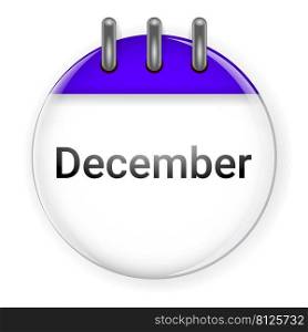 circle 3d calendar December