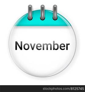 circle 3d calendar November