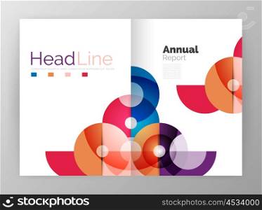 Circle abstract background, business annual report. Circle abstract background, business annual report or flyer layout. Vector illustration