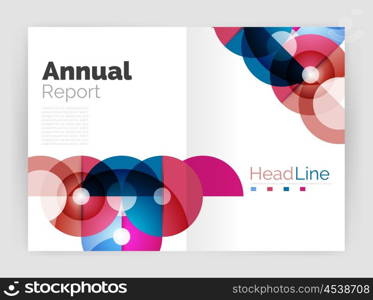 Circle abstract background, business annual report. Circle abstract background, business annual report or flyer layout. Vector illustration