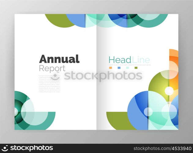 Circle abstract background, business annual report or flyer layout. Vector illustration